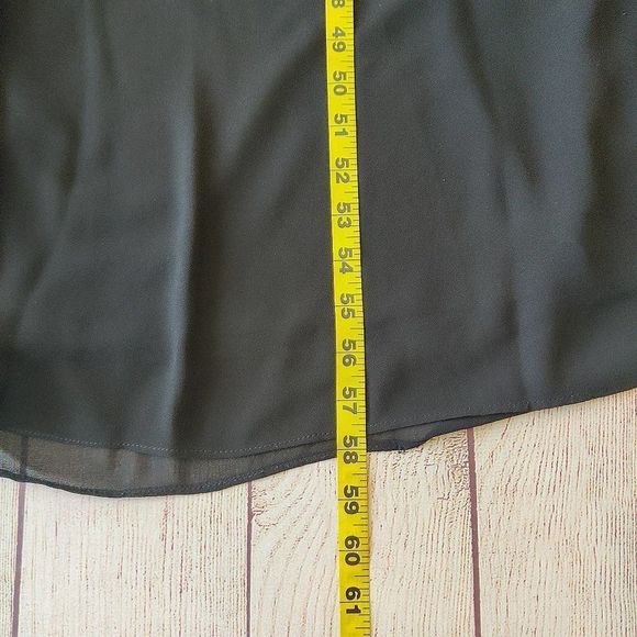 Lulus ruched double V chiffon floor length gown sz M - Picture 9 of 12